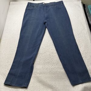 Vintage Levi's 540 Relaxed Fit 42x32 Straight Denim Blue Jeans High Rise 90s USA
